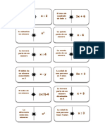 Domino Lenguaje Algebraico