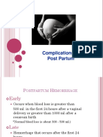 Complications of Post Partum