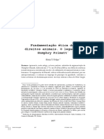 Fundamentação Ética Dos Direitos Animais. O Legado de Humphry Primatt