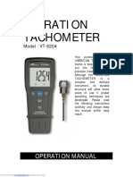 Vibration Tachometer: Operation Manual