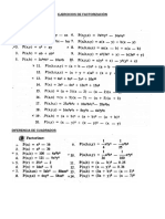 Ejercicios de Factorización