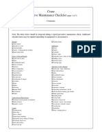 Crane Preventive Maintenance Checklist: (Page 1 of 3)