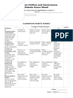 Debate Rubrics