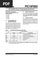 PIC16F88X Memory Programming Specification PDF