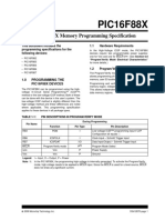 PIC16F88X Memory Programming Specification PDF