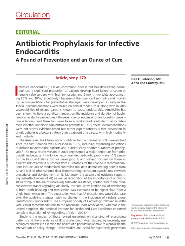 Aha Prophylaxis PDF Preventive Healthcare Streptococcus