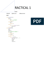 Practical 1: Q-WAP (Menu-Driven) To Calculate 1) Factorial 2) Prime or Not 3) Fibonacci Series