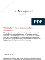 Sales Management: Presentation 5