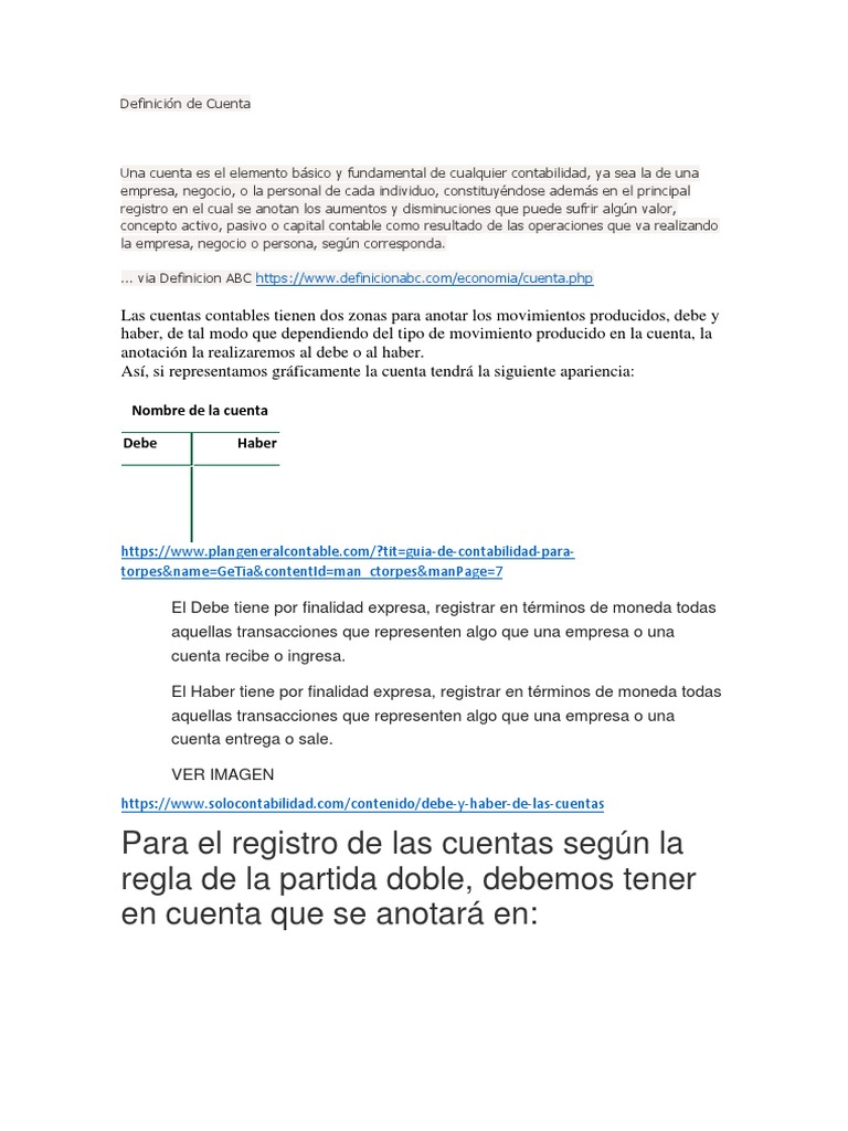 Contabilidad: Cuentas y Partida Doble | PDF | Contabilidad | Business