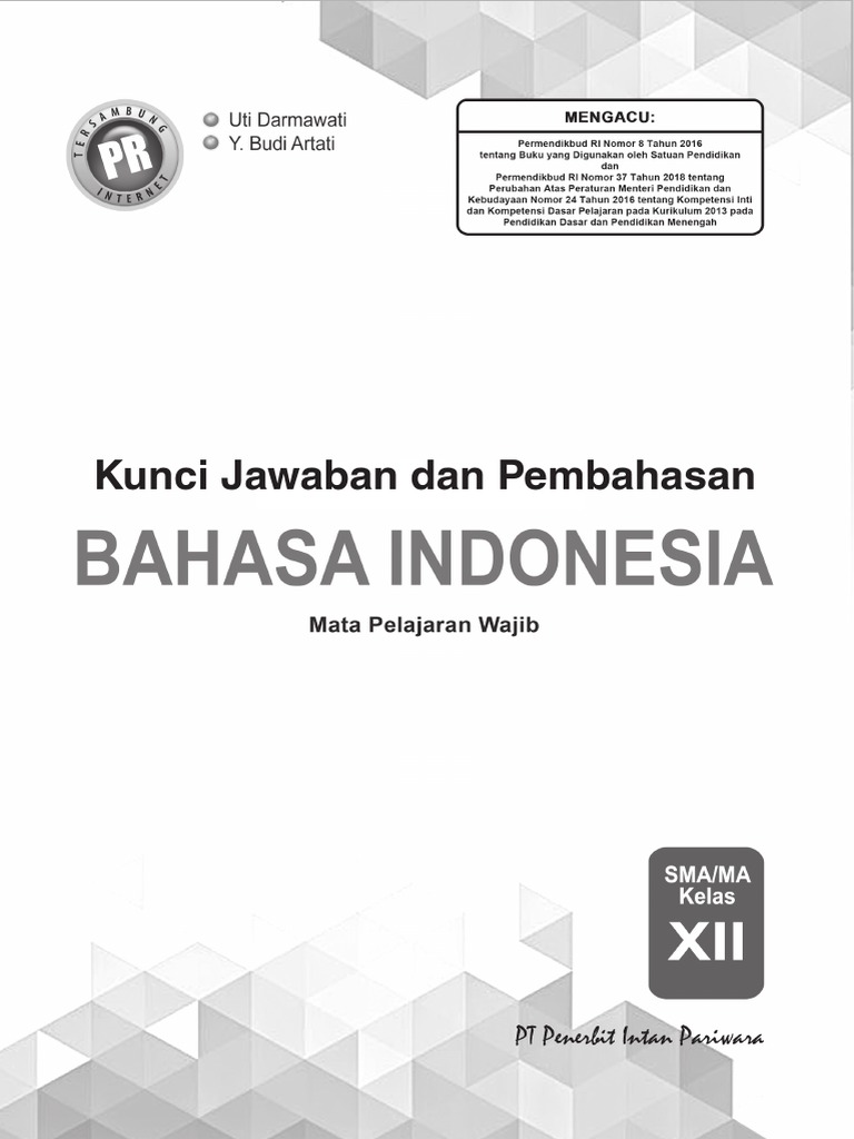 01 Kunci Pr Bahasa Indonesia 12 Edisi 2019pdf