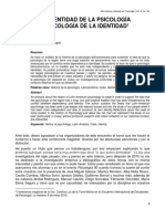 La identidad de la psicología cubana y el estudio de la identidad