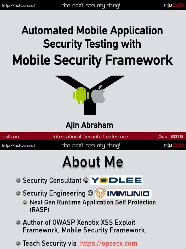 MobSF: Automated Mobile Security Testing | PDF | Transport Layer ...