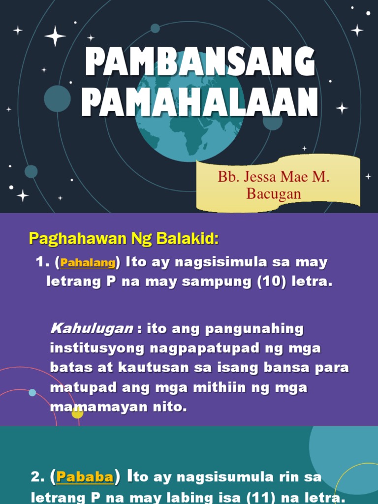 Ang Kahulugan At Kahalagahan Ng Pambansang Pamahalaan