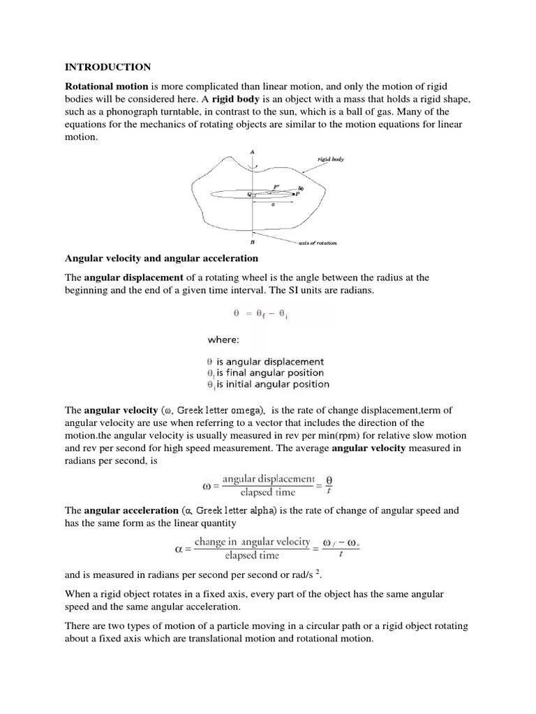 Physics of Rotational Motion | PDF | Rotation Around A Fixed Axis ...