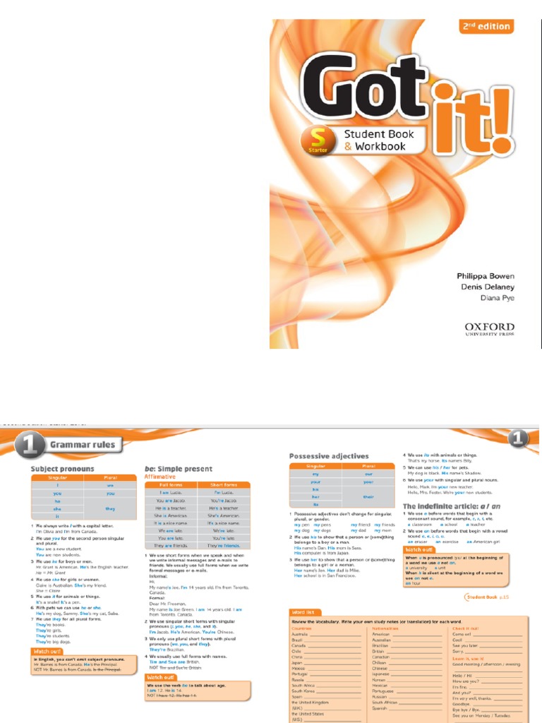 Got It Starter 1 8 WB PDF | PDF