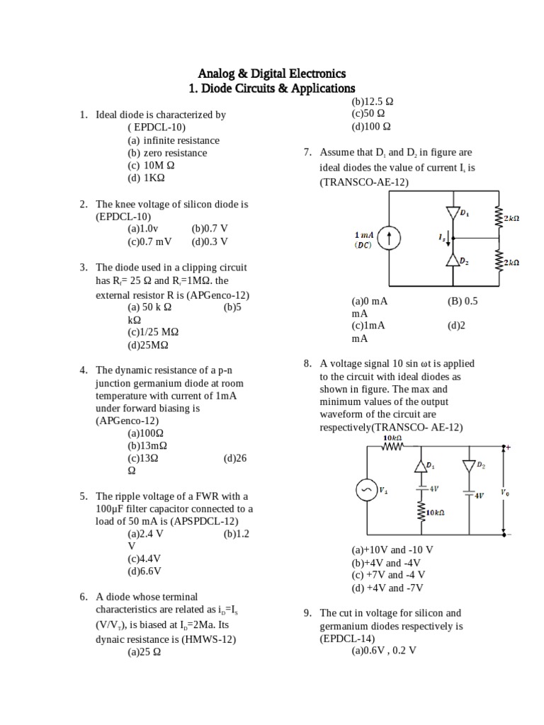Diode and Transistor Fundamentals | PDF | Bipolar Junction Transistor ...