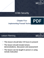 CCNA Security: Chapter Four Implementing Firewall Technologies