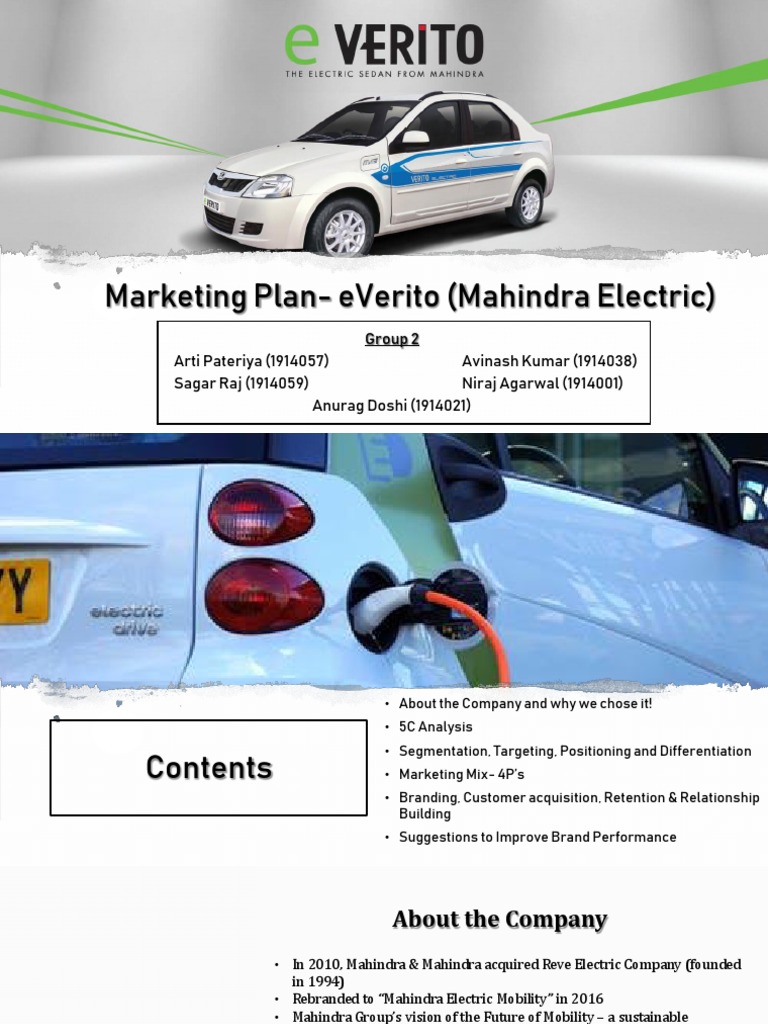 Mahindra eVerito Marketing Strategy | PDF | Electric Vehicle | Brand