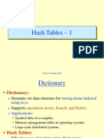 Hash Tables - 1: Comp 122, Spring 2004