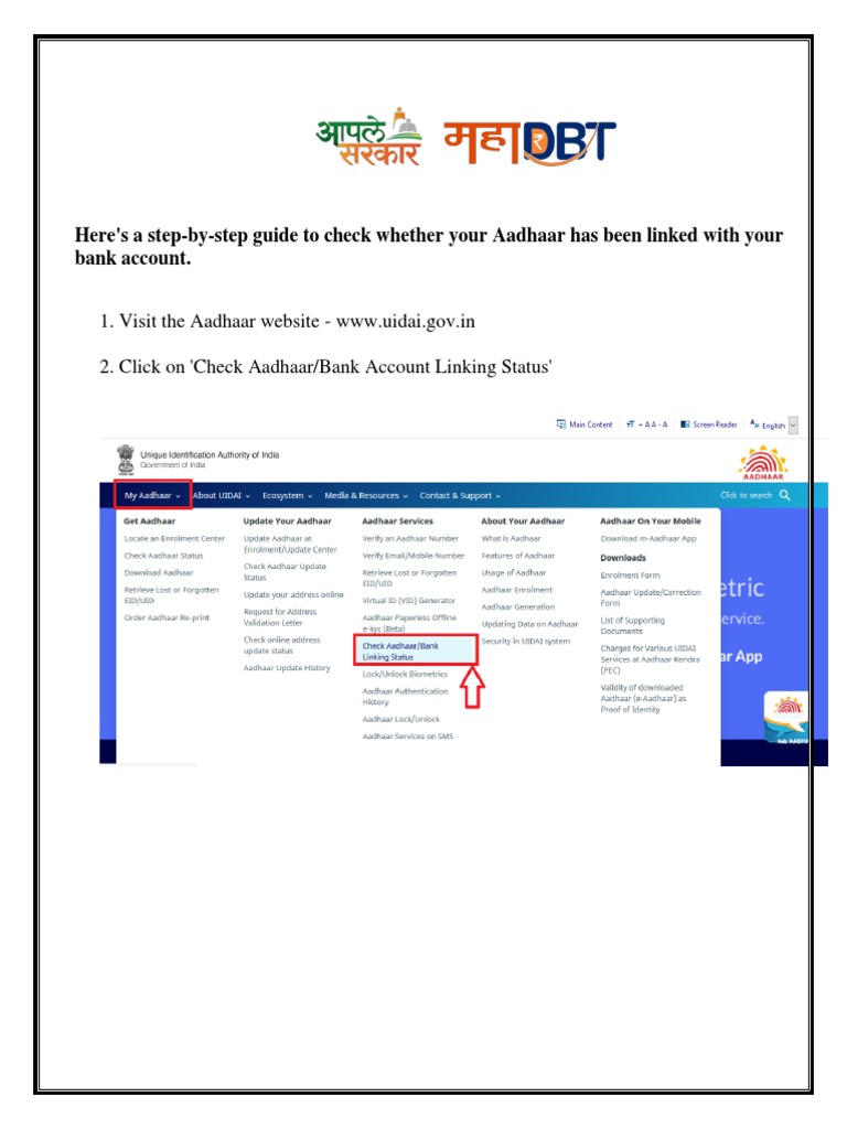 Bank Details With Aadhaar Seeded
