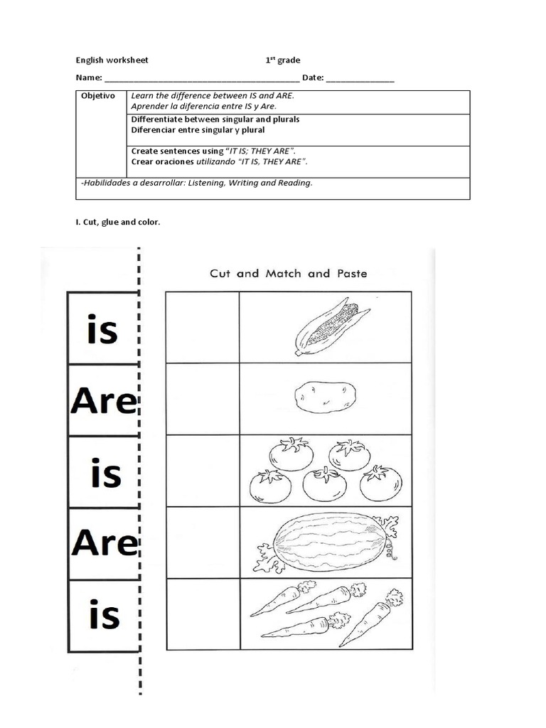 Learn The Difference Between IS and ARE. Aprender La Diferencia Entre ...