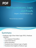 Chapter 1, Part II: Predicate Logic: With Question/Answer Animations