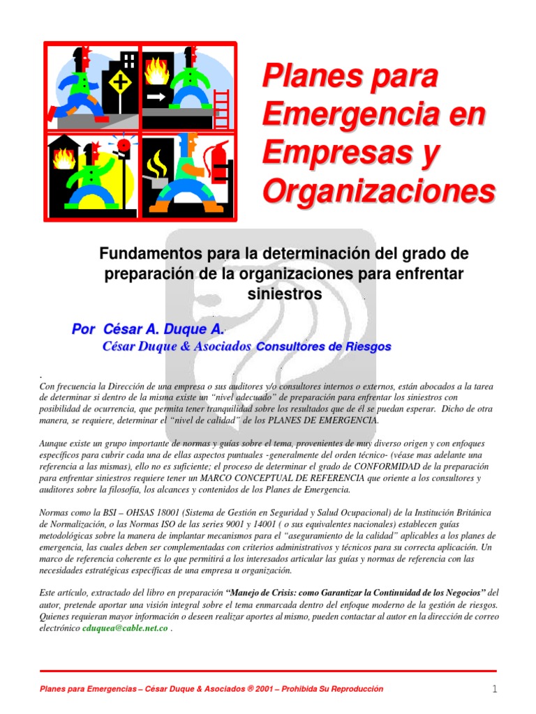 Planes de EmergenciaCDA CONSULTORES (1) Ingeniería de confiabilidad