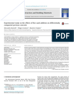 Estudo Experimental Sobre Os Efeitos Da Adição de Areia Fina em Betão Permeável Diferencialmente Compactado PDF