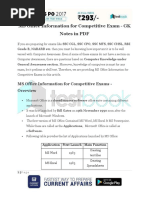 MS Office Information For Competitive Exam PDF