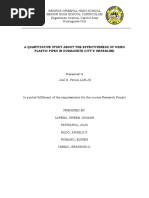 A Quantitative Study About The Effectiveness of Using Plastic Pipes in Dumaguete City'S Waterline