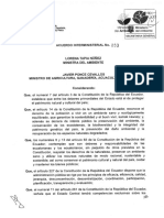 Acuerdo Interministerial 003 Competencias Sobre Plantaciones