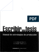 Escribir Una Tesis - Manual de Estrategias de Producción - Cubo de Severino