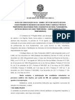 Aviso de Convocação CET 2019 20 Revista SOCIEDADE MILITAR