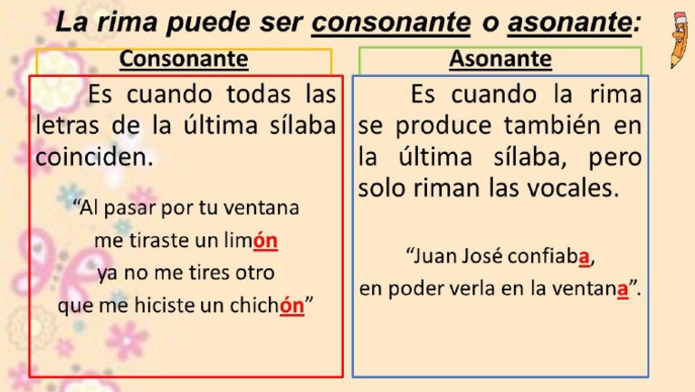 Rima Consonante y Asonante | PDF