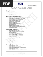 Sap Fico Syllabus (Seema)