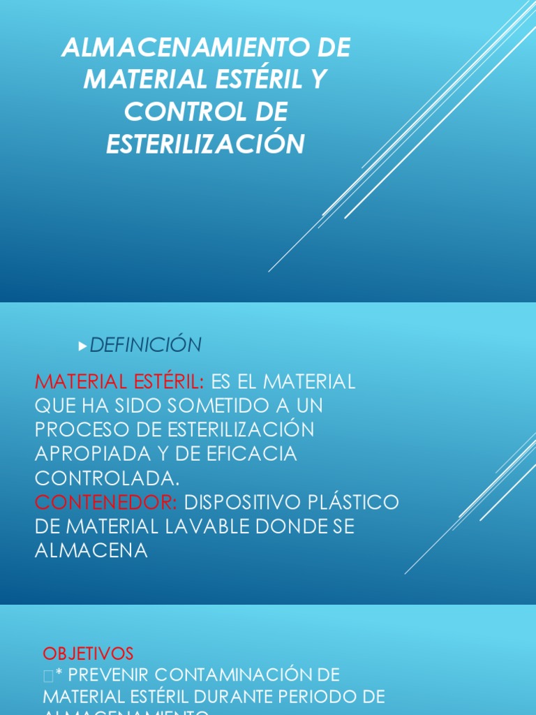 Almacenamiento de Material Estéril y Control de Esterilización