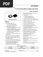 STA339BW: 2.1-Channel High-Efficiency Digital Audio System