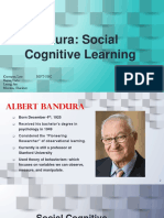 Bandura: Social Cognitive Learning: Cuntapay, Lois Bspt-Obc Reyes, Carlo Lunag, Airi Morales, Chershey