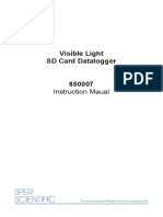 Visible Light SD Card Datalogger 850007: Instruction Maual