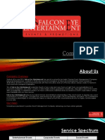 Falcon Eye Entertainment Brochure