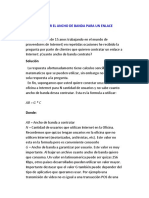 Calcular El Ancho de Banda para Un Enlace