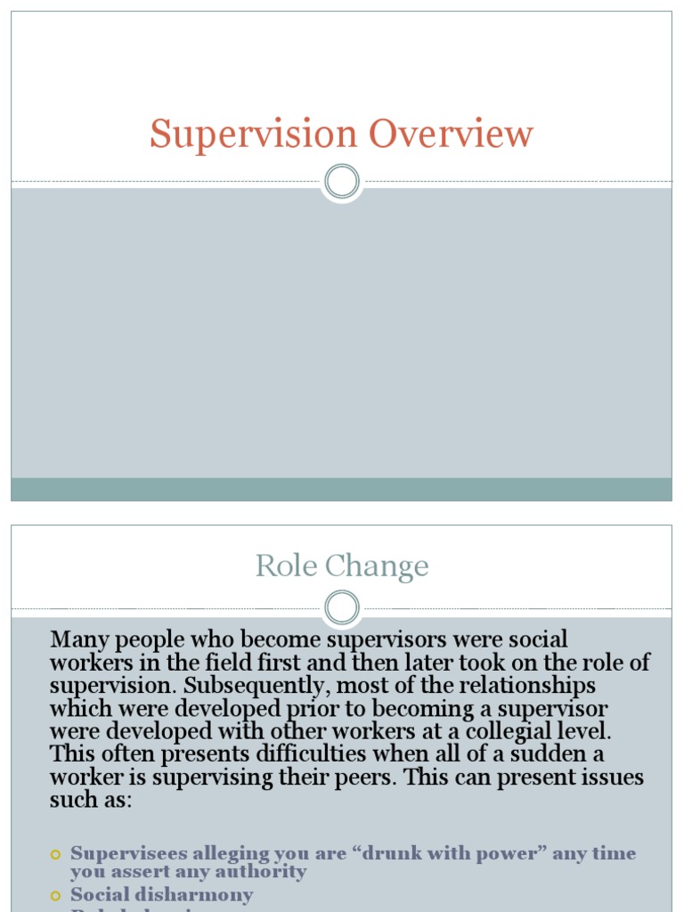 Effective Supervision in Social Work | PDF