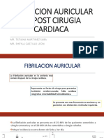 Fibrilacion Auricular en Post Cirugia Cardiaca