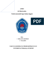 Artikel Euthanasia Untuk Memenuhi Tugas Bahasa Inggris: Fakultas Kesehatan Prodi Keperawatan Universitas Wiraraja Sumenep