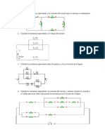 Calcular resistencias, corrientes y voltajes en circuitos