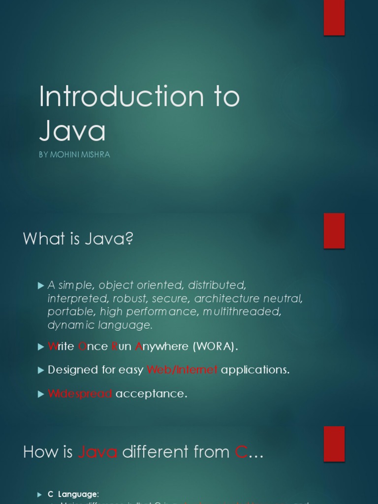 Introduction To Java | PDF | Java Virtual Machine | Java (Programming ...