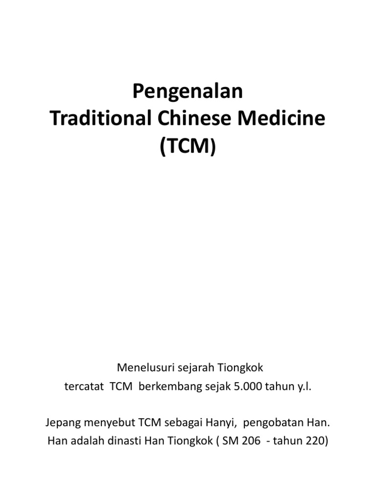 Sejarah dan Konsep Dasar TCM | PDF