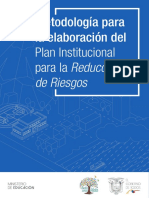 Metodología para la elaboración del Plan Institucional para la Reducción de Riesgos