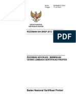 Pedoman BNSP 604 - 2012 Pedoman Advokasi