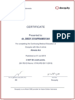 Certificate: Dr. Dedy Syapramsyah